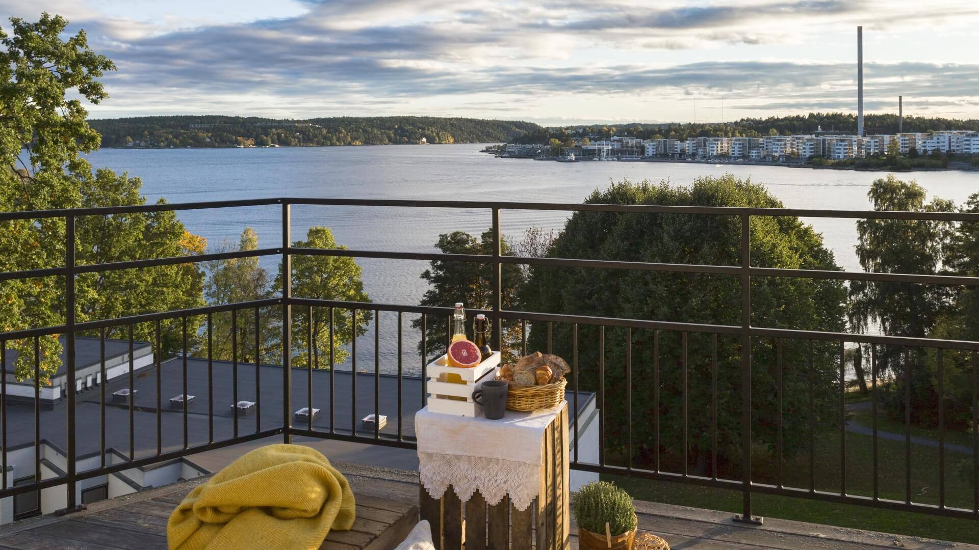 Utsikt terrassen Villa Lovik